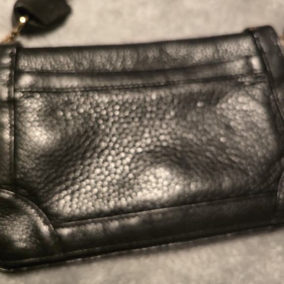 Black Leather Crossbody Bag With Dustbag - Picture 7 of 9